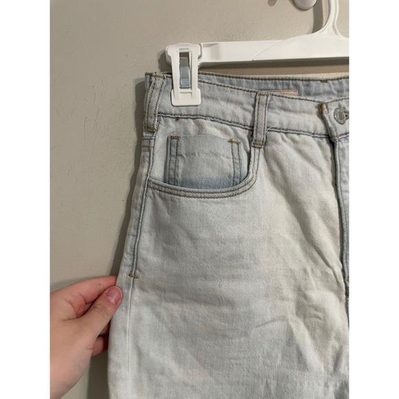 Anthropologie Pilcro High-Rise Frayed Denim Shorts Light Wash Size 27 - Picture 3 of 9